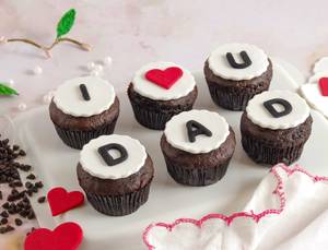 Father's Day I Love You Dad Chocolate Cupcake (6 Pieces)        