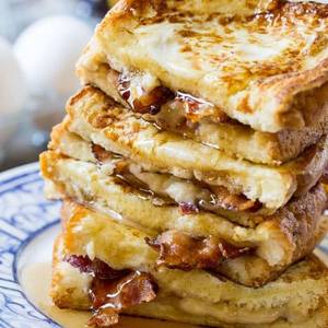 Jamaican Jerked Chicken And Cheese Stuffed French Toast