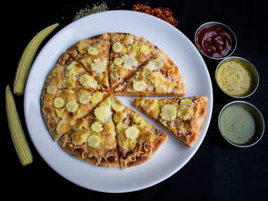 American Corn Cheese Pizza