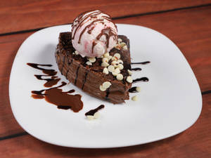 Chocolate Waffle with Ice cream