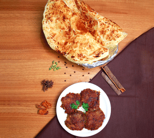 Mutton Shami Kebab (4Pcs) + 2 Paratha