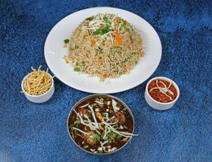 Veg Manchurian Fried Rice 