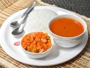 Sambar Rice And Palya