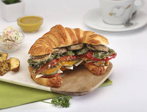 Grilled Veggie Croissant Sandwich