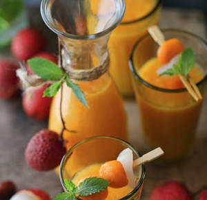 Lychee And Mango Mocktail