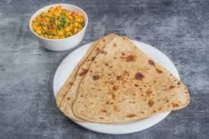 4 Plain Paratha With Paneer Burji