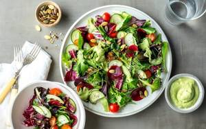 Greek Salad With Tahini Goddess