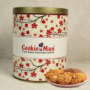 Floral Gift Tin Assorted Cookies - 600g