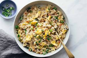 Schezwan Egg Fried Rice  