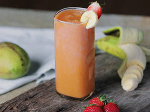 Strawberry Banana Ice-cream Smoothie