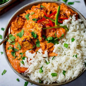 Butter Chicken With Chawal