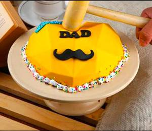 Pineapple Heart Shape Pinata Cake