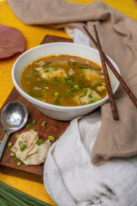 Non Vegetarian Hearty Wonton Soup