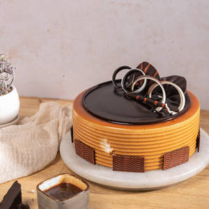 Caramel Chocolate Pista  Cake