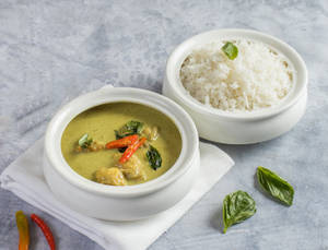 Prawns Thai Curry With Jasmine Rice