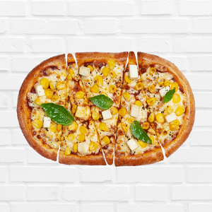 Corn & Cottage Cheese Pizza.