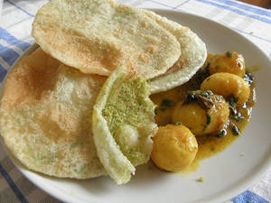 Peas Puri (4pc, Without Sabji)