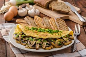 Eggstra-Ordinary Cheese & Mushroom Omelette