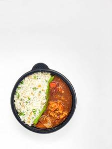 Chicken Rice With Schezwan Chicken Gravy Bowl [serves 1]