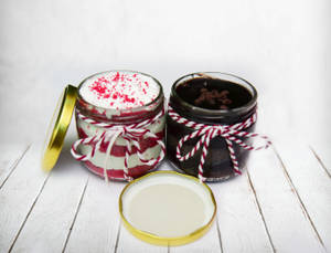 Red Velvet & Chocolate Jar Cake