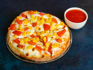 Corn and Tomato Pizza [ 7 Inches]