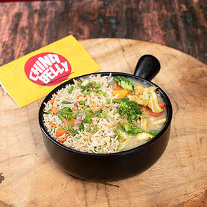 Veg Fried Rice with Exotic Veg in Butter Garlic Sauce Bowl