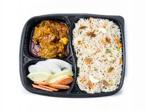 Bengali Fried Rice With Mutton Curry [2pieces] And Salad