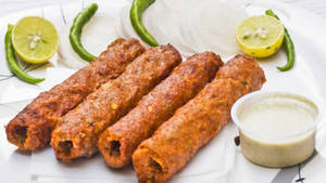 Mutton Seekh Kabab (4 Pieces)