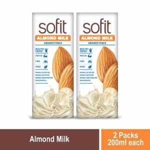 Sofit Almond Milk - Unsweetened 200 ml Pack of 2