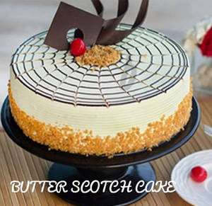 Designer Eggless Butterscotch Cake [450 Grams]