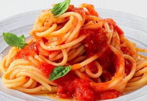 Napolitana Spaghetti Or Penne, Parmesan, Premium San Marzano Tomato Sauce, Al Olio,basil, Herb