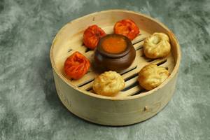 Veg Tandoori Momos (3 Pcs) + Veg Fried Momos (3 Pcs)