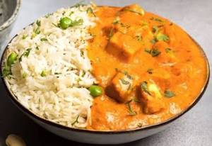 Veg Fry Rice With Matar Paneer