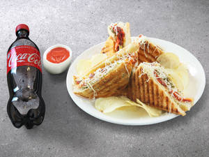 Veg Cheese Grill Sandwich + Coke (500 ml)