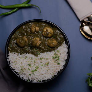 Mushroom Hyderabadi Rice Bowl