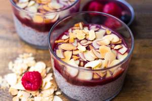 Chia Seeds And Coconut Pudding Berry