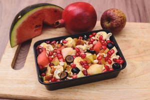 Fruit Salad With Nuts And Cream