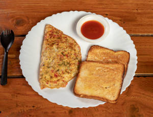 Egg White Omelet With Multigrain Bread + Lemon Electrolyte