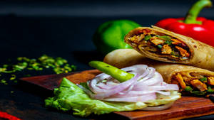 Tangy Chicken Tikka Kathi Roll