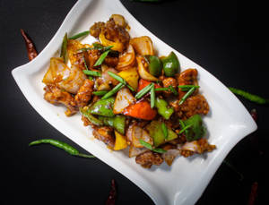 Chilli Chicken Dry (8 Pcs)