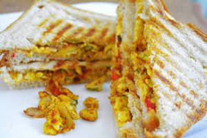 Desi Egg Masala Sandwich