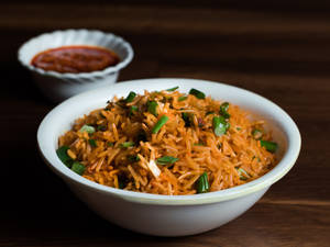 Veg. Schzwan Rice + Schezwan Sauce