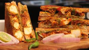Paneer Tikka Cheese Grill Sandwich