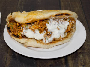 Cheese Chicken Kuboos Shawarma