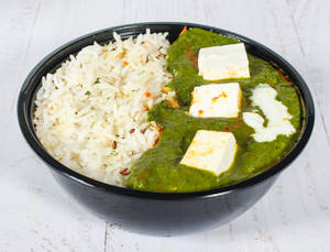 Palak Paneer Rice Bowl