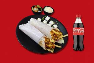 Paneer Shawarma, Falafel 6pc, Coke Combo