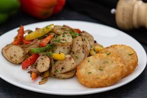 Smoked Sausages with Hashbrown