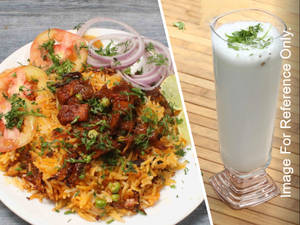 Veg Paneer Biryani + Buttermilk