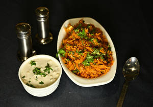 Veg Biryani With Raita