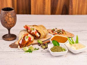 Chicken shawarma with salad (Rumali)